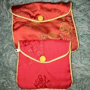 Two Chinese coin pouches